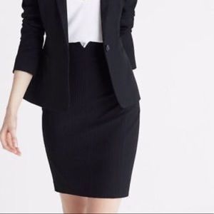 New Express Black Pencil Skirt with Stripes